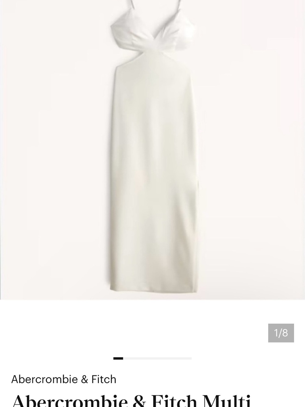 Abercrombie and fitch midi white cut out dress